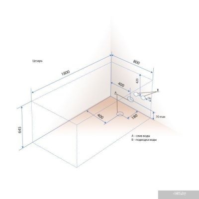 Triton Цезарь 180x80 (с ножками и экраном)