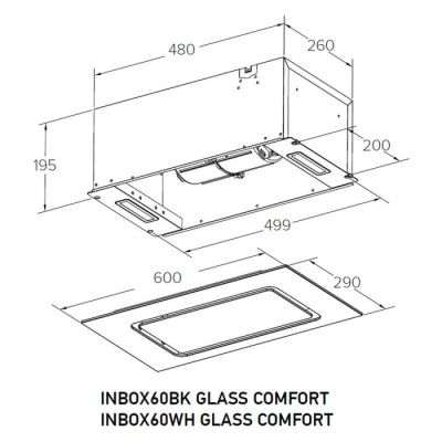 Кухонная вытяжка Meferi INBOX52BK Glass Comfort