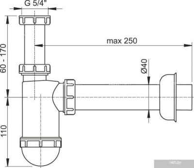 Сифон Alcaplast A43