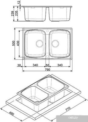 Кухонная мойка Smeg LZ792A2