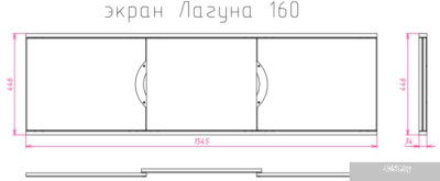 Экран под ванну Onika Лагуна 160
