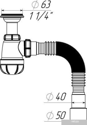 Сифон Aquant S2015-35-MR