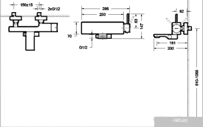 Смеситель Bravat Arc F66061K-01A-ENG (черный)