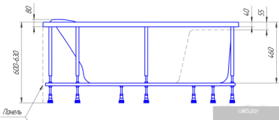 Ванна 1Марка Aura 150x105 (правая)