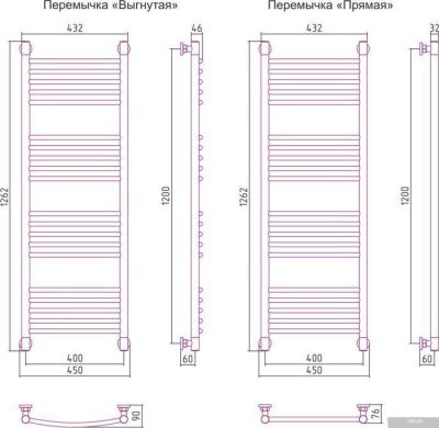 Полотенцесушитель Сунержа Богема+ 1200x400 00-0221-1240