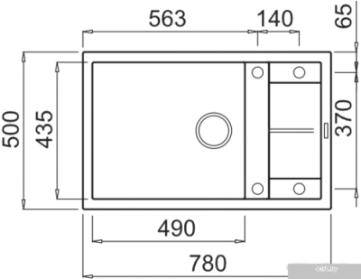 Кухонная мойка Elleci Unico 310 Full Black 40