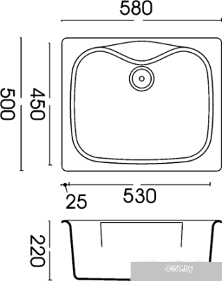 Кухонная мойка Smeg LSE58A