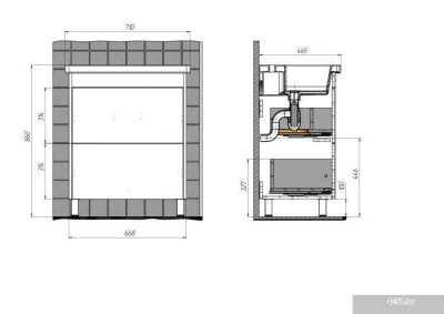 Briz Тумба напольная Риччи 70 с умывальником Фостер