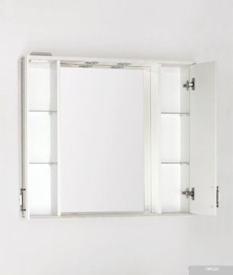 Style Line Шкаф с зеркалом Олеандр-2 90/С рельеф пастель