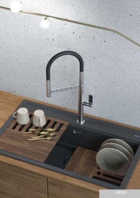 Omoikiri Osaka C-BL (хром/черный)