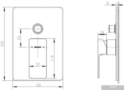 Смеситель Bravat Phillis PB856101CP-2-ENG