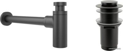 Wellsee Drainage System 182105002 (сифон, донный клапан, матовый черный)