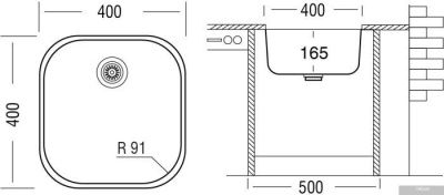 Ukinox Модерн MOD400.400-GT6C (с сифоном S701)