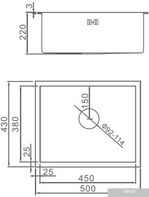 Кухонная мойка Gerhans K35043B