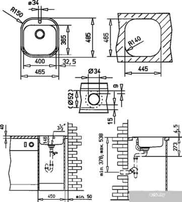 Кухонная мойка TEKA Stylo 1B (10107026)