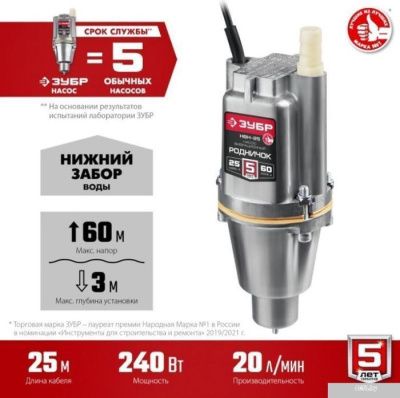 Колодезный насос Зубр Родничок-В НВН-25