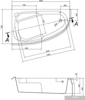 Cersanit Joanna 160x95 R 63339