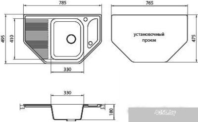 Кухонная мойка Granicom G002 (серебристый)