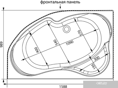 Ванна Aquanet Capri 160x100 L