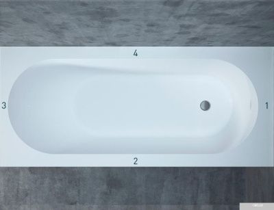 Ванна Salini Ornella Kit 170x75 102421M (S-Stone, матовый)