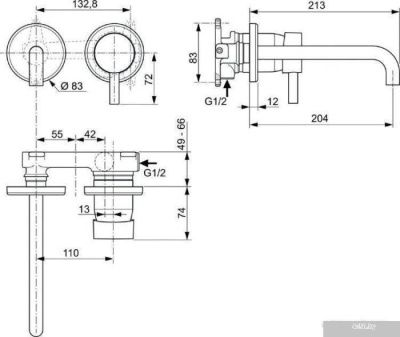 Ideal Standard Ceraline Black A6938XG