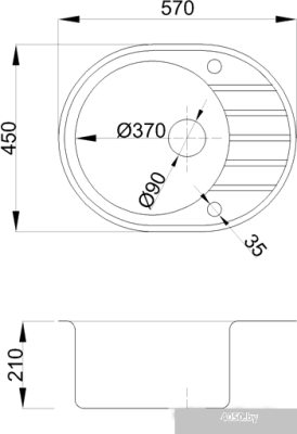 БелЭворс New Lux R (бежевый, без сифона)
