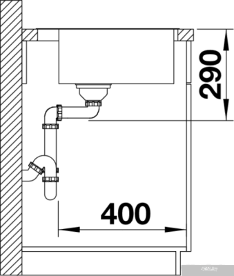 Кухонная мойка Blanco Andano 500-IF/A 525245 (с клапаном-автоматом, сатин)