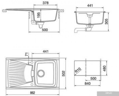 Кухонная мойка Schock Venus 50D (мокка) [700472]