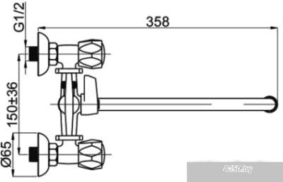 Смеситель Rubineta C-1 Cross (K) (C1SK06)