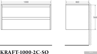 BelBagno Тумба под умывальник Kraft-1000-2C-SO-RNN (rovere nebras.)