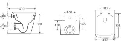 Унитаз CeramaLux 5171MB