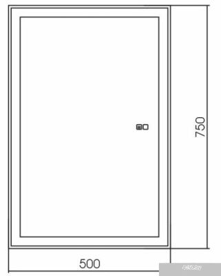 Silver Mirrors Шкаф с зеркалом Киото-2 50 R LED-00002681
