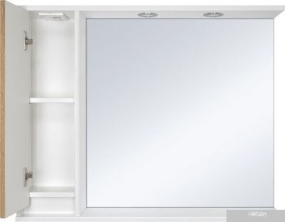 Misty шкаф с зеркалом Адриана 90 с полочкой (левый)