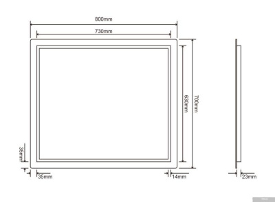 Roxen Зеркало Gotem 510165-80 80х70