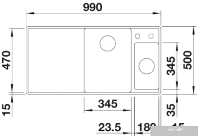 Кухонная мойка Blanco Axia III 6 S-F (антрацит)