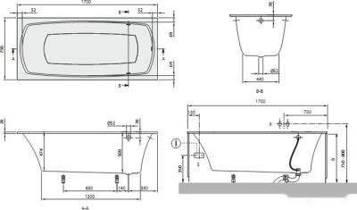 Ванна Villeroy & Boch My Art Solo (BQ170MYA2V) 170x75