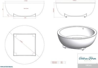 Ванна Astra-Form Олимп 181x181