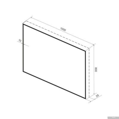 Wellsee Зеркало с фоновой LED-подсветкой 7 Rays' Spectrum 172201070, 100 х 80 см (с сенсором и регул