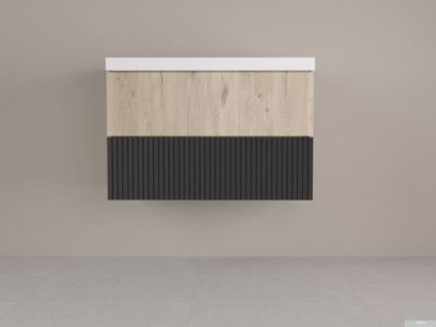Style Line Тумба под умывальник Стокгольм ВЛДСП 80 2 ящика (подвесная)