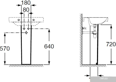 Пьедестал для умывальника Roca Debba 33799000Y