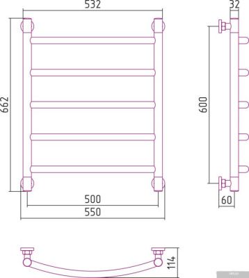 Полотенцесушитель Сунержа Галант+ 600x500 03-0200-6050