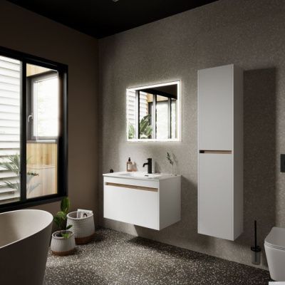 Sancos Тумба под умывальник Smart SM80W (белый глянец)
