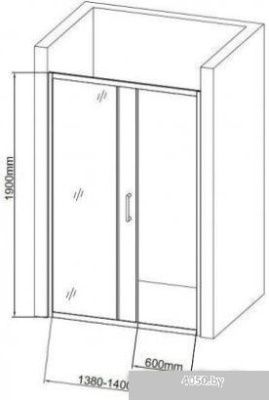 Aquanet SD-1400A 140 (прозрачное стекло)