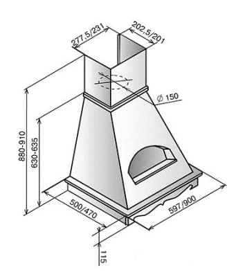 Кухонная вытяжка Elikor Бельведер 90П-650-П3Д (бежевый/дуб неокрашенный)