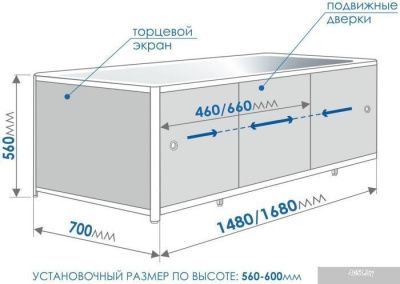 Экран под ванну Метакам Премиум А 148 (кремовый)