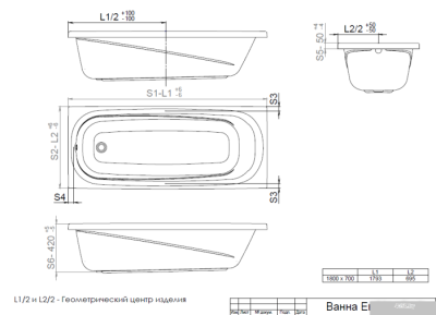 Triton Европа 180х70 (с каркасом, экраном и сифоном)