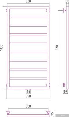 Полотенцесушитель Сунержа Канцлер 1000x500 00-0254-1050
