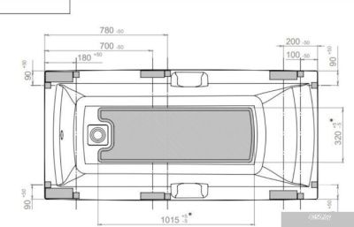 Triton Алекса 170x75 (с ножками)