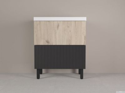 Style Line Тумба под умывальник Стокгольм ВЛДСП 70 2 ящика (напольная)