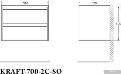 BelBagno Тумба под умывальник Kraft-700-2C-SO-RNN (rovere nebrasca)